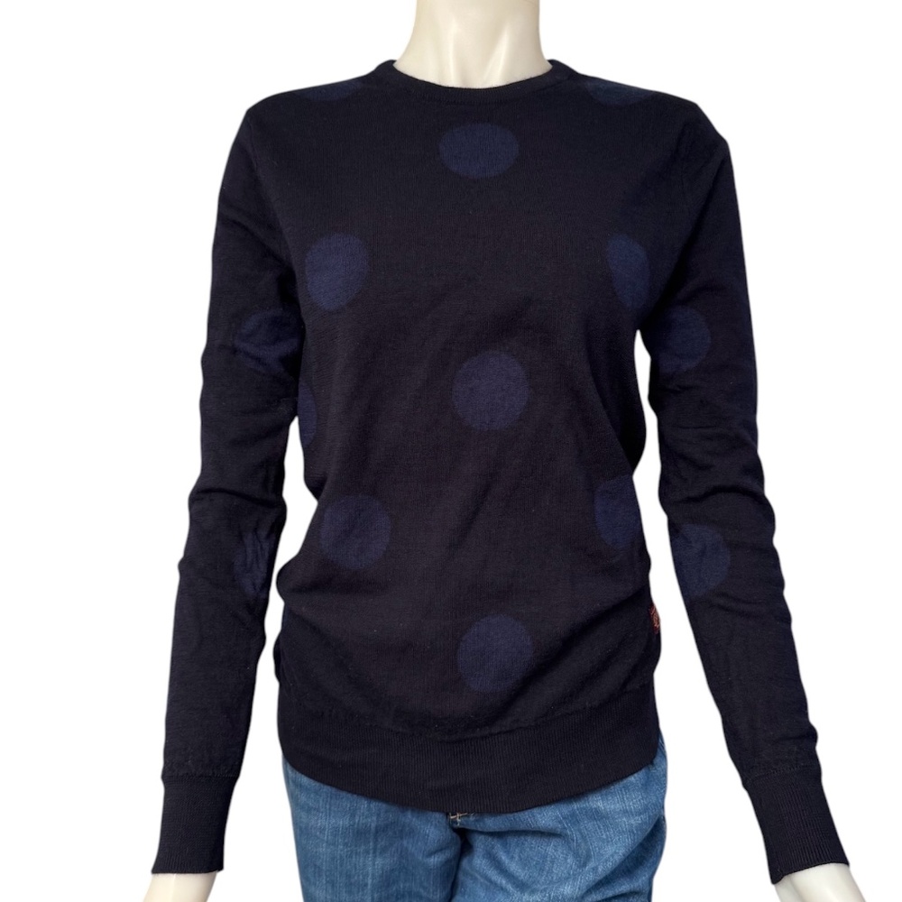 Scotch & Soda Polkadot Pullover Sweater 100% Merino Wool ~ Unisex Wool Sweater